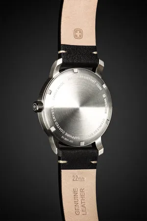 SWISSGEAR Legacy herreur sort læder 100m