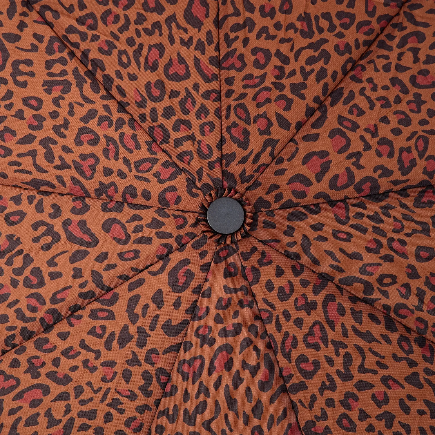 Roka London Waterloo paraply Brown Mini Leopard lommemodel