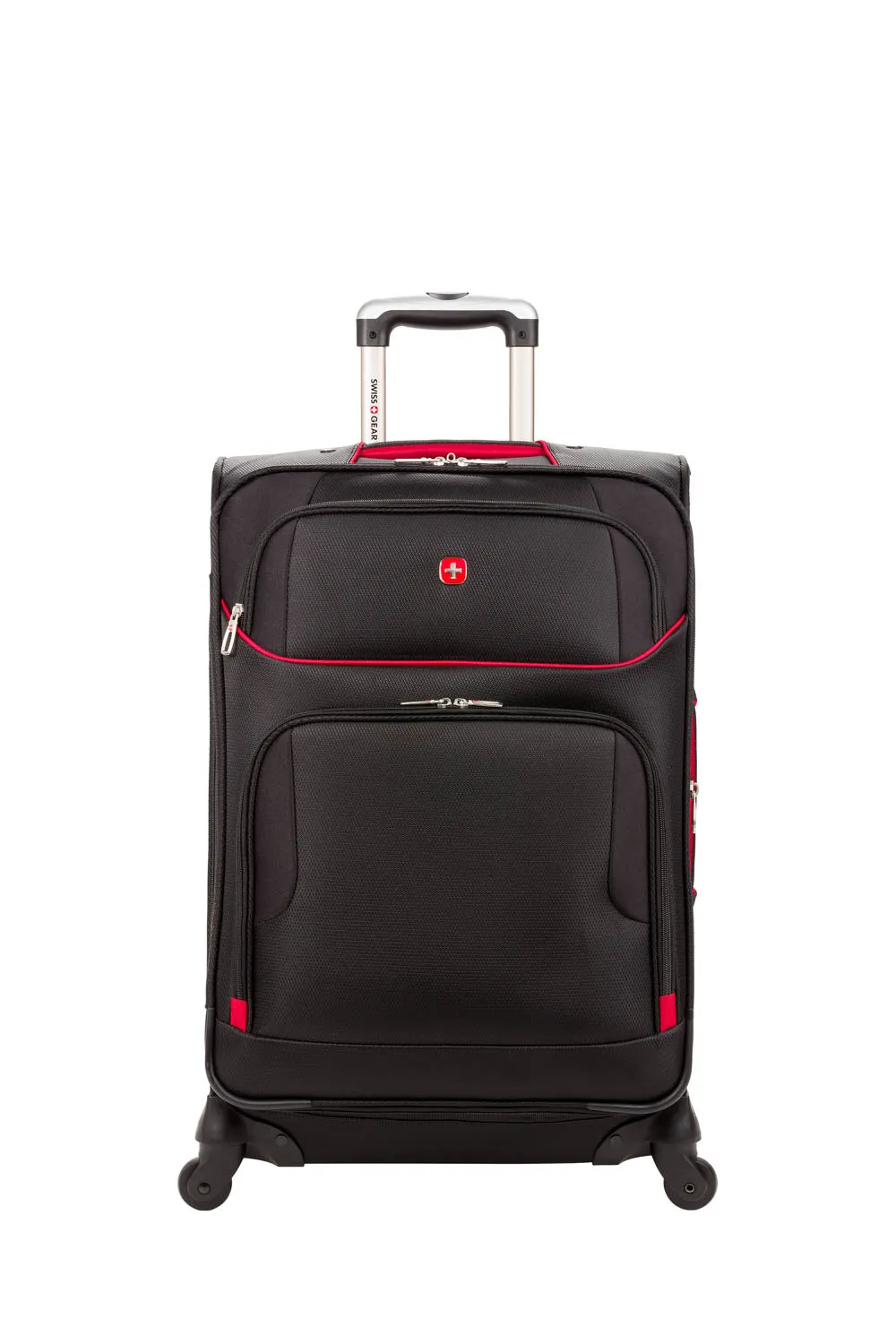 Swissgear 7317 Medium checked spinner kuffert sort/rød