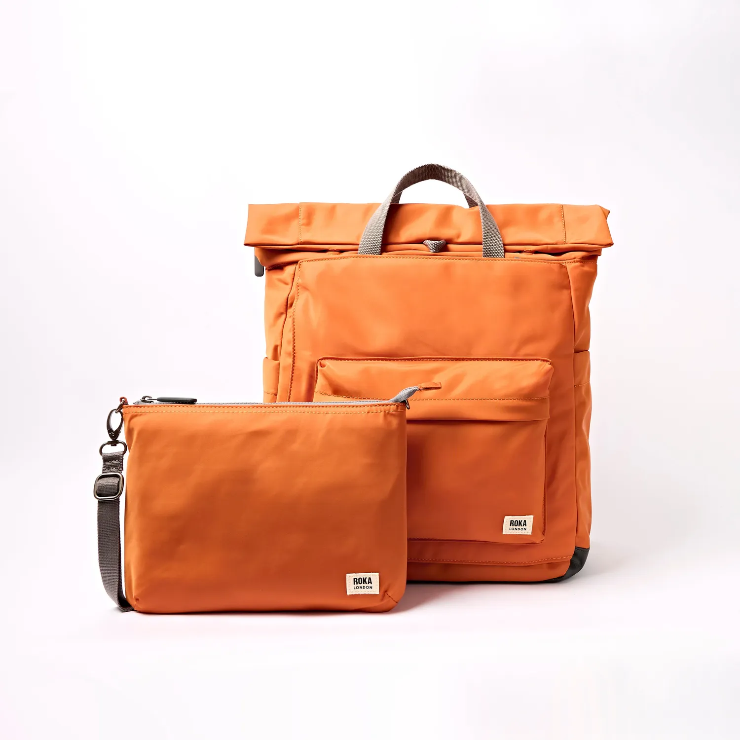 Roka London Primrose pusletaske large burnt orange 4-i-1 rygsæk