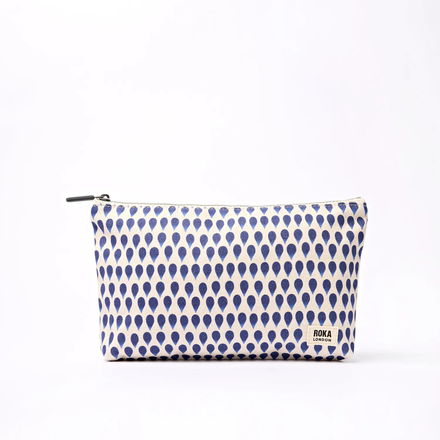 Roka London Maida pouch denim rain indigo small