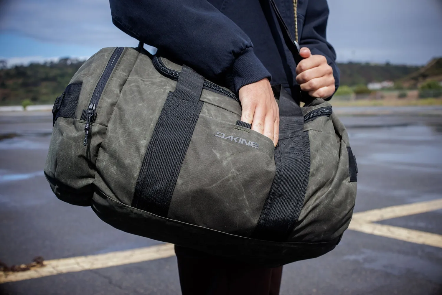 Dakine EQ Duffle 2.0 50L duffelbag grå sammenpakkelig