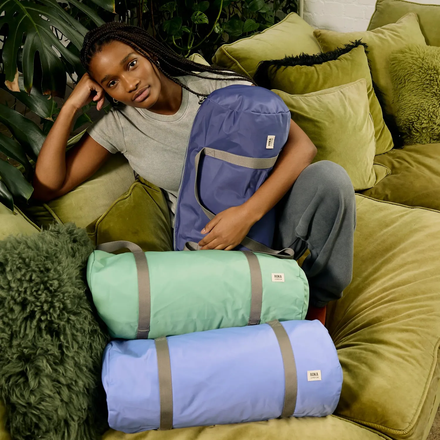 Roka London City duffel taske Matcha 25 liter