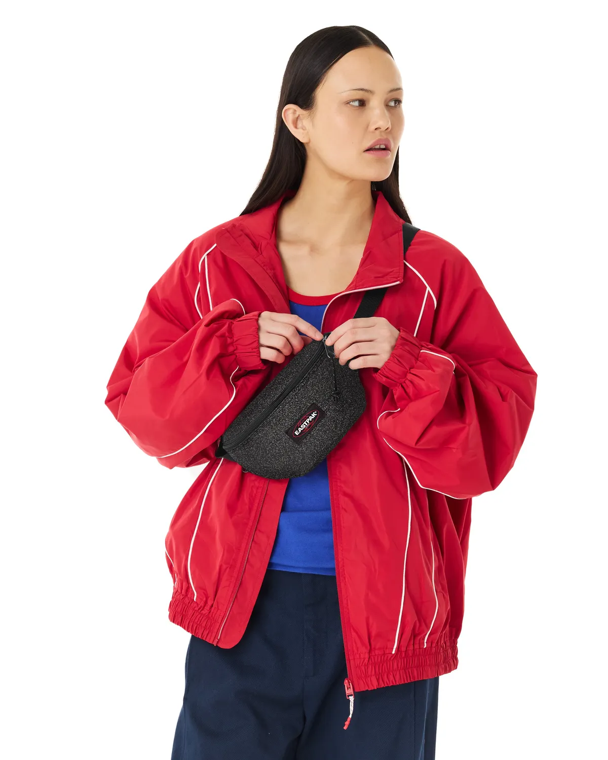 Eastpak Springer bæltetaske Spark Black Small glimmer