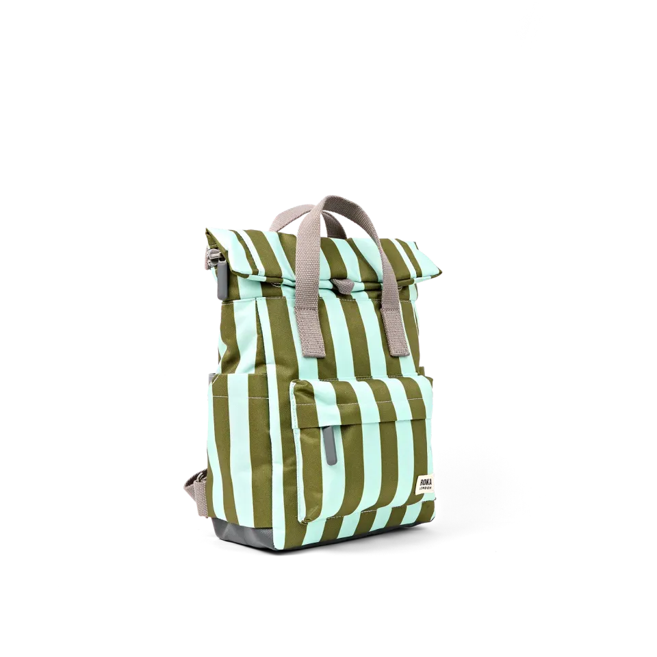 Roka London Canfield roll top rygsæk S moss stripe