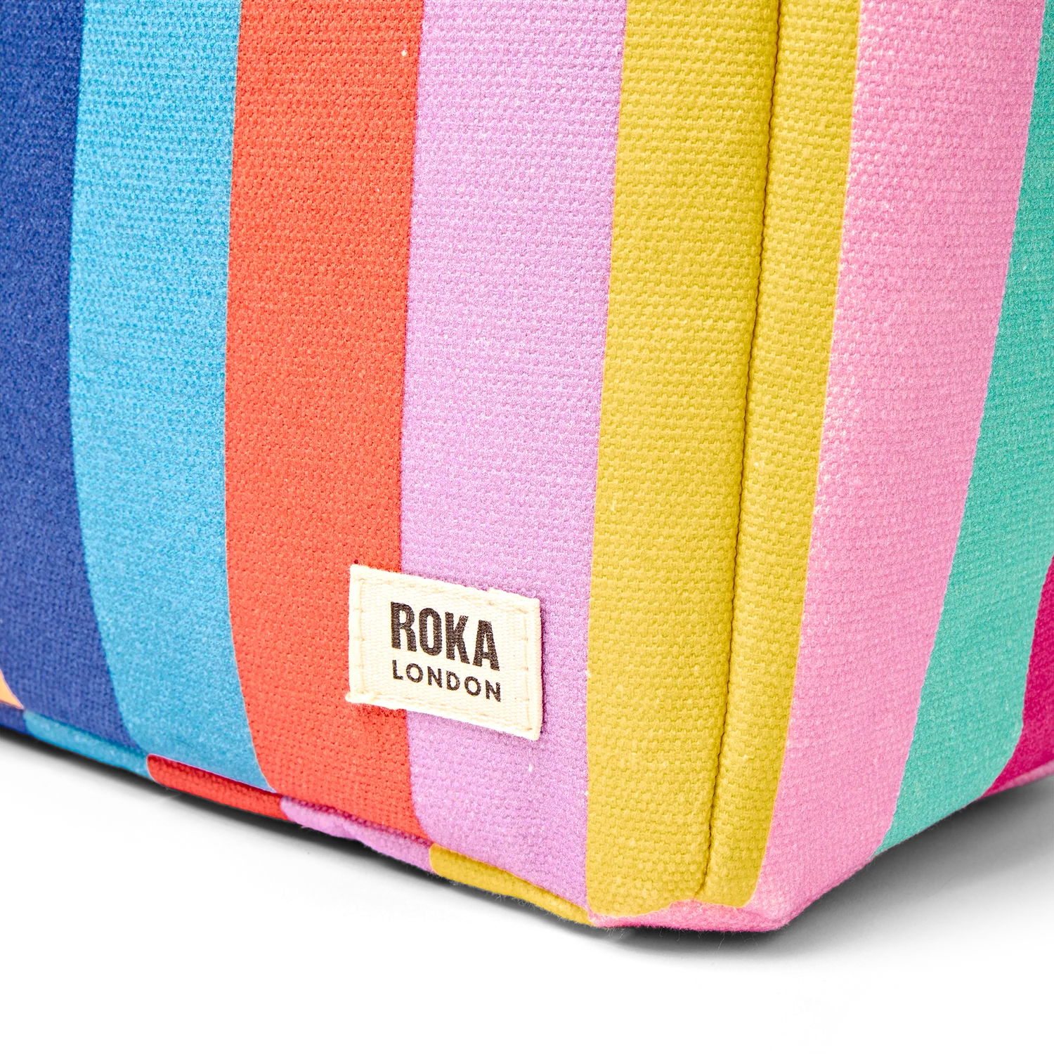 Roka London Hampstead madpakketaske Wide Stripe Multi isoleret 7,3 liter