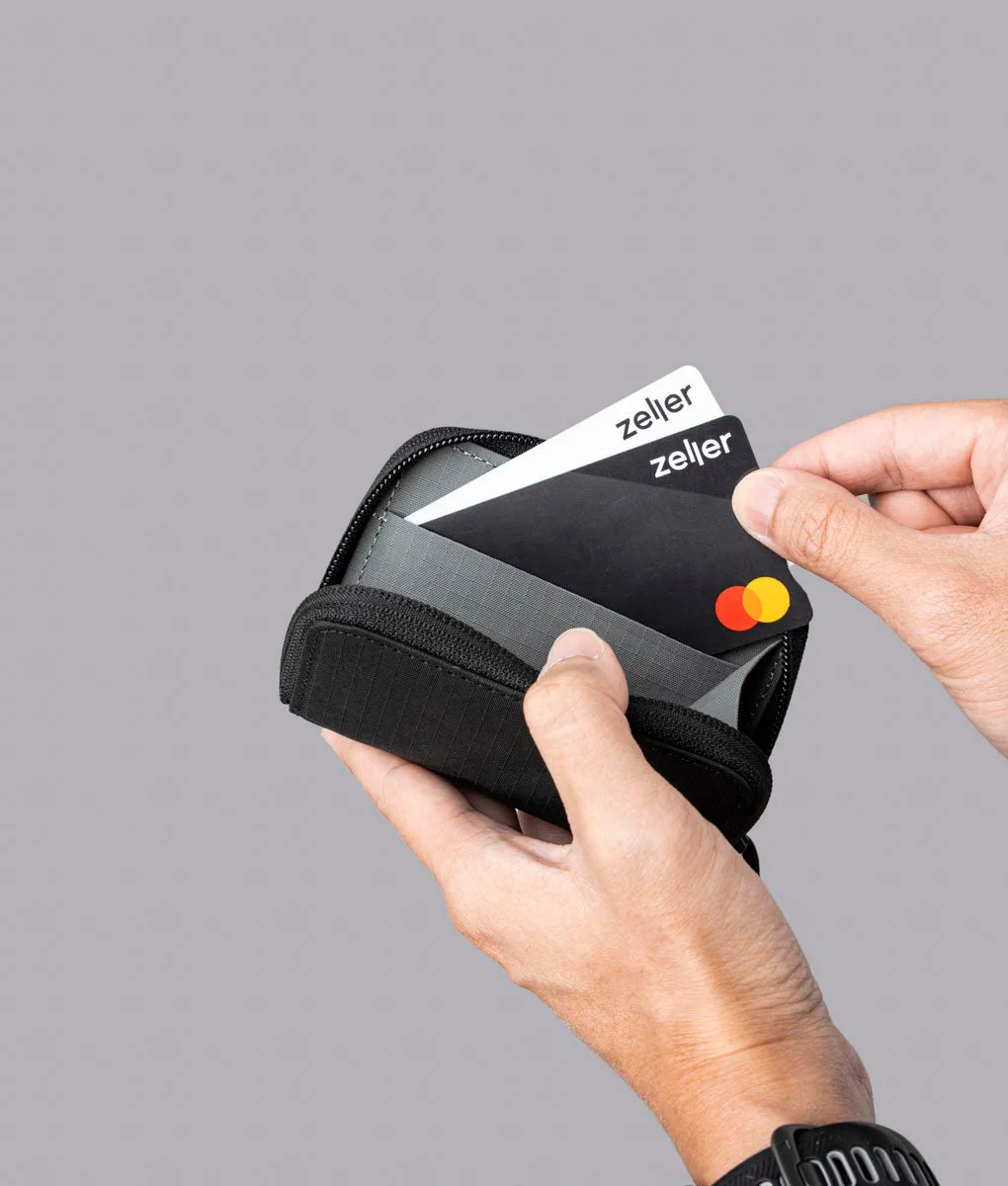 Alpaka Zip Coin Wallet pung sort lynlås