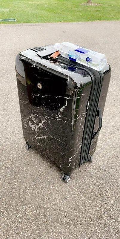 Swissgear 7579 kuffert hardcase 28" sort marmor udvidelig