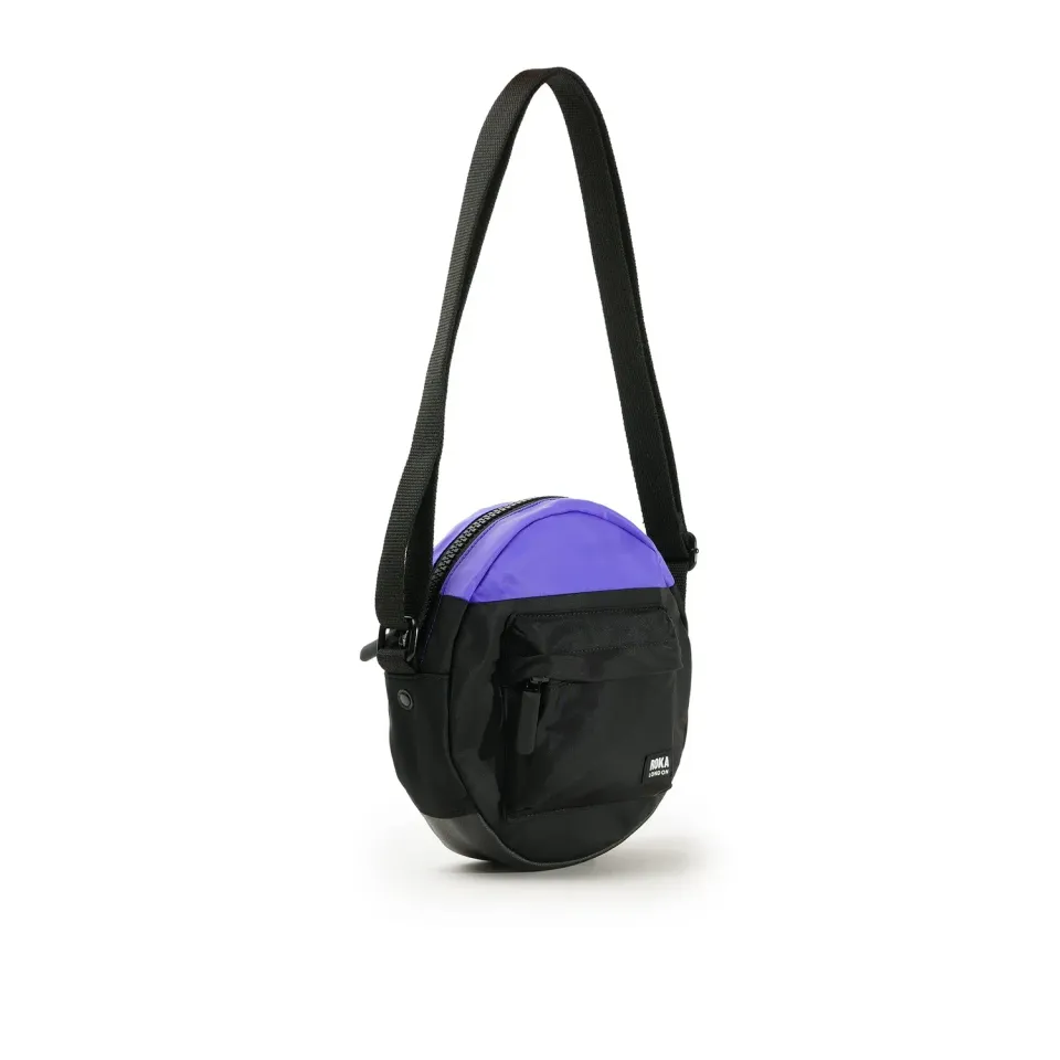 Roka London Paddington B crossbody taske small sort lilla nylon