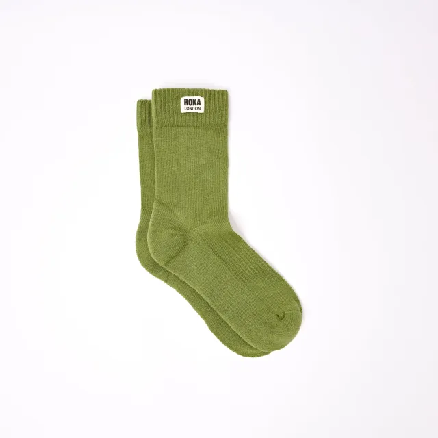 Roka London Wimbledon crew sokker Avocado UK 3-8
