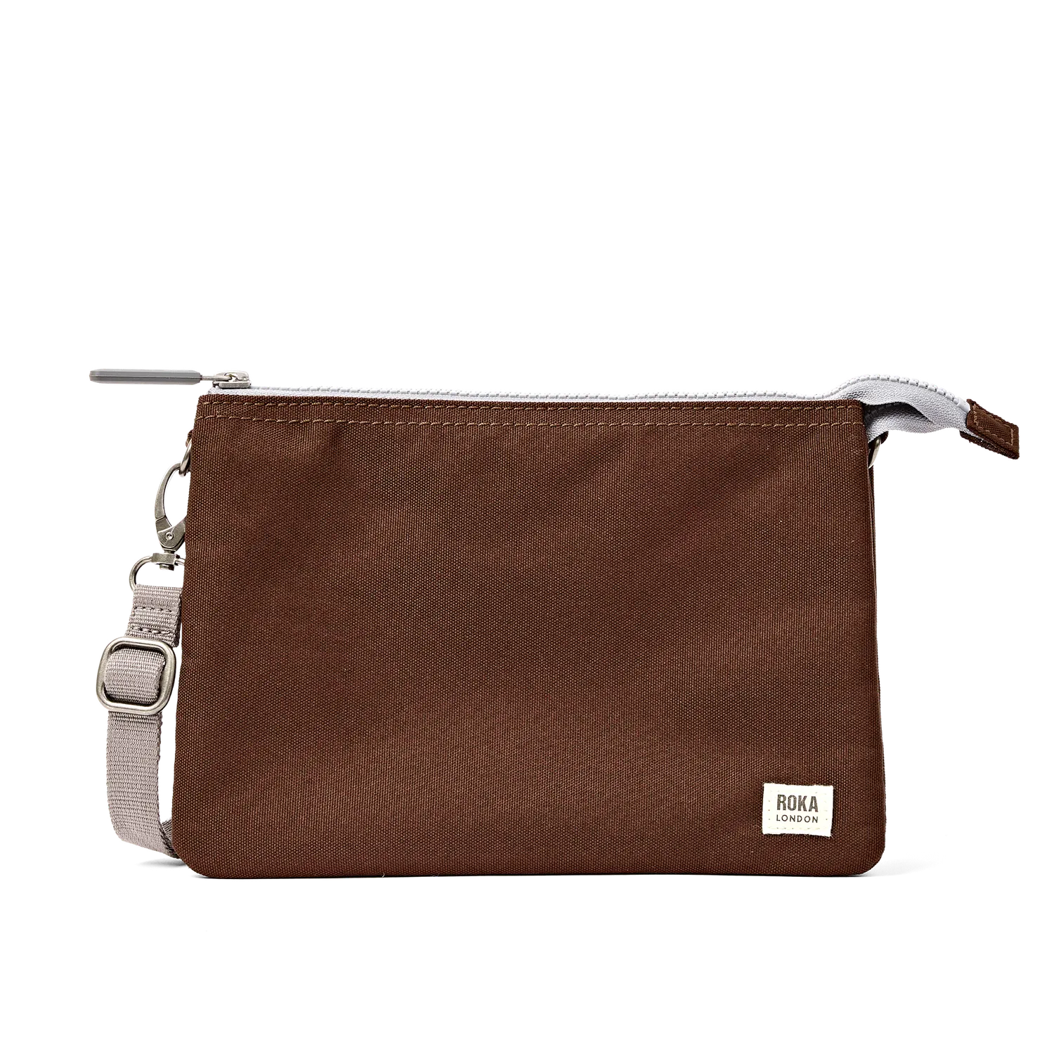 Roka London Carnaby XL crossbody taske Chocolate vegansk