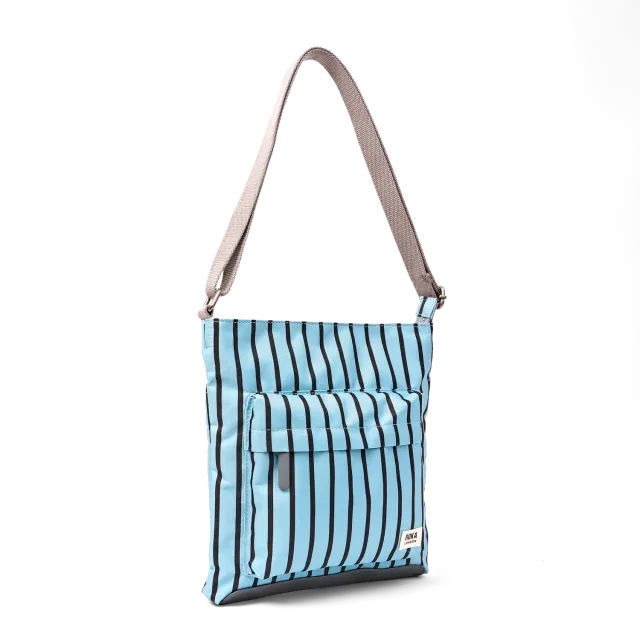 Roka London Kennington crossbody taske Blue Stripe Medium