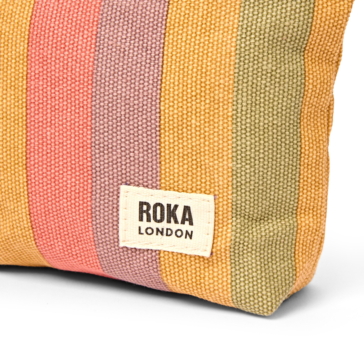 Roka London Maida Vale pouch Small Faded Multi Stripe 1,2 liter