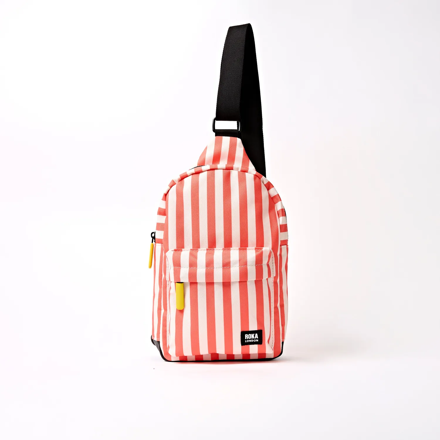 Roka London Willesden skuldertaske Coral Stripe large 5 liter