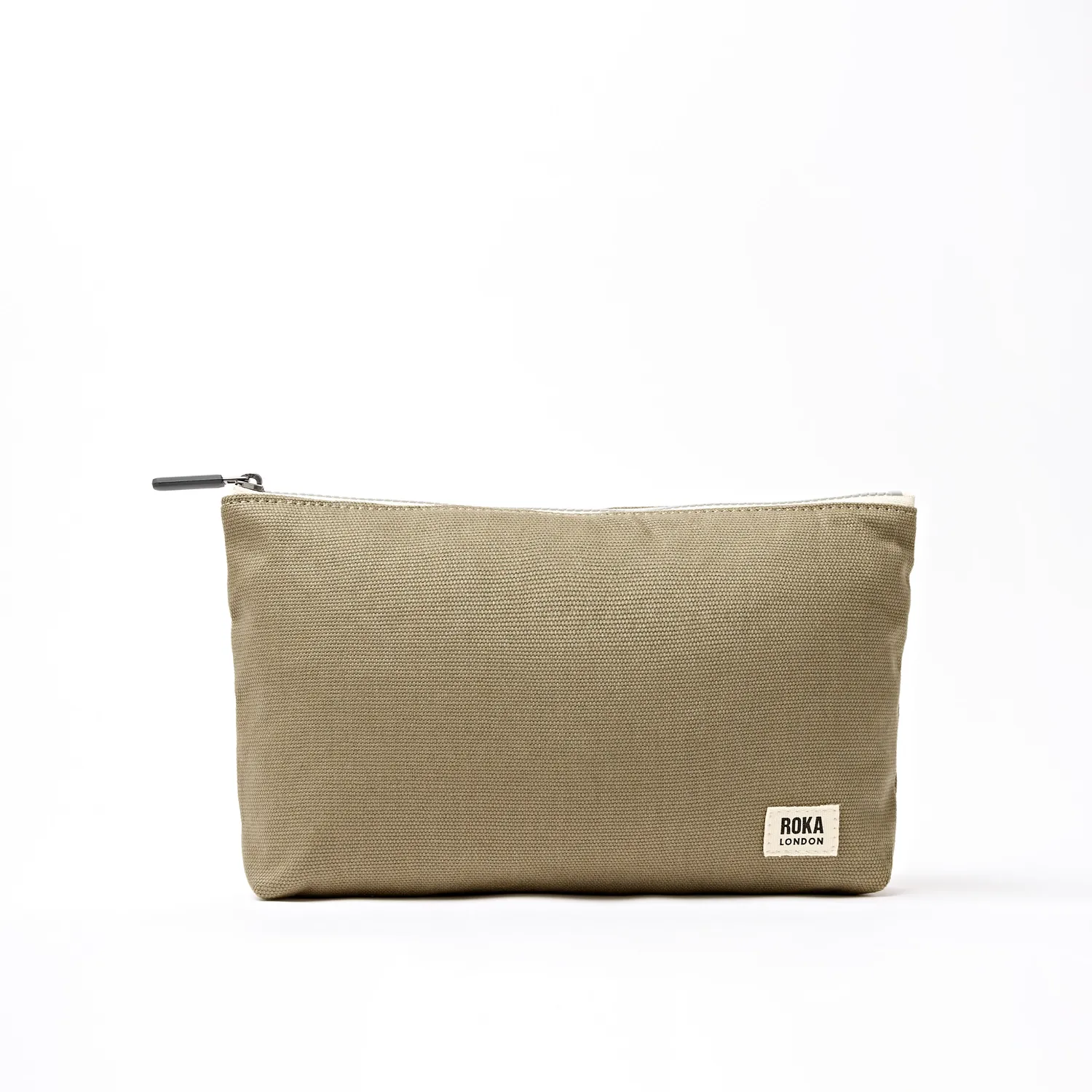Roka Maida Vale pouch taupe Small med lynlås