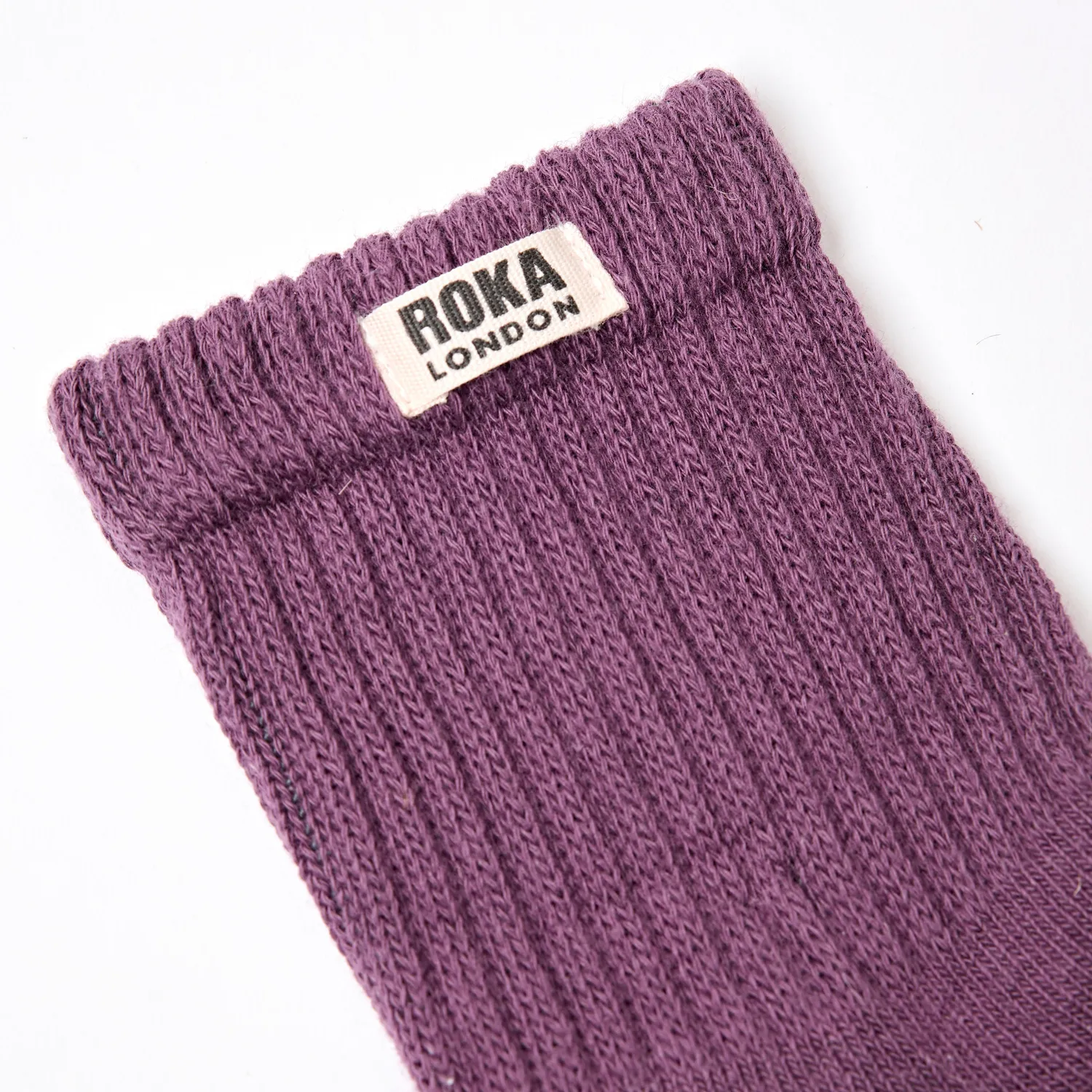 Roka London Windsor strømper berry 36-42 økologisk bomuld