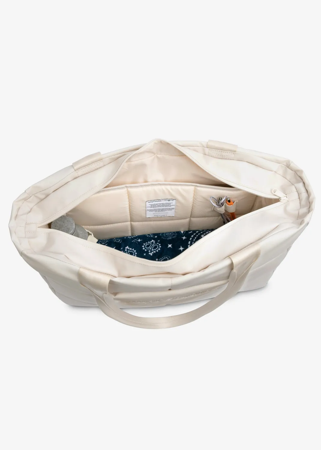 Sympl Vergara Tote taske creme med laptoprum
