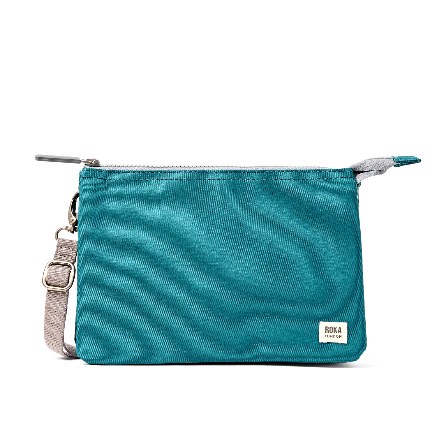 Roka London Carnaby XL crossbody taske Deep Teal ensfarvet