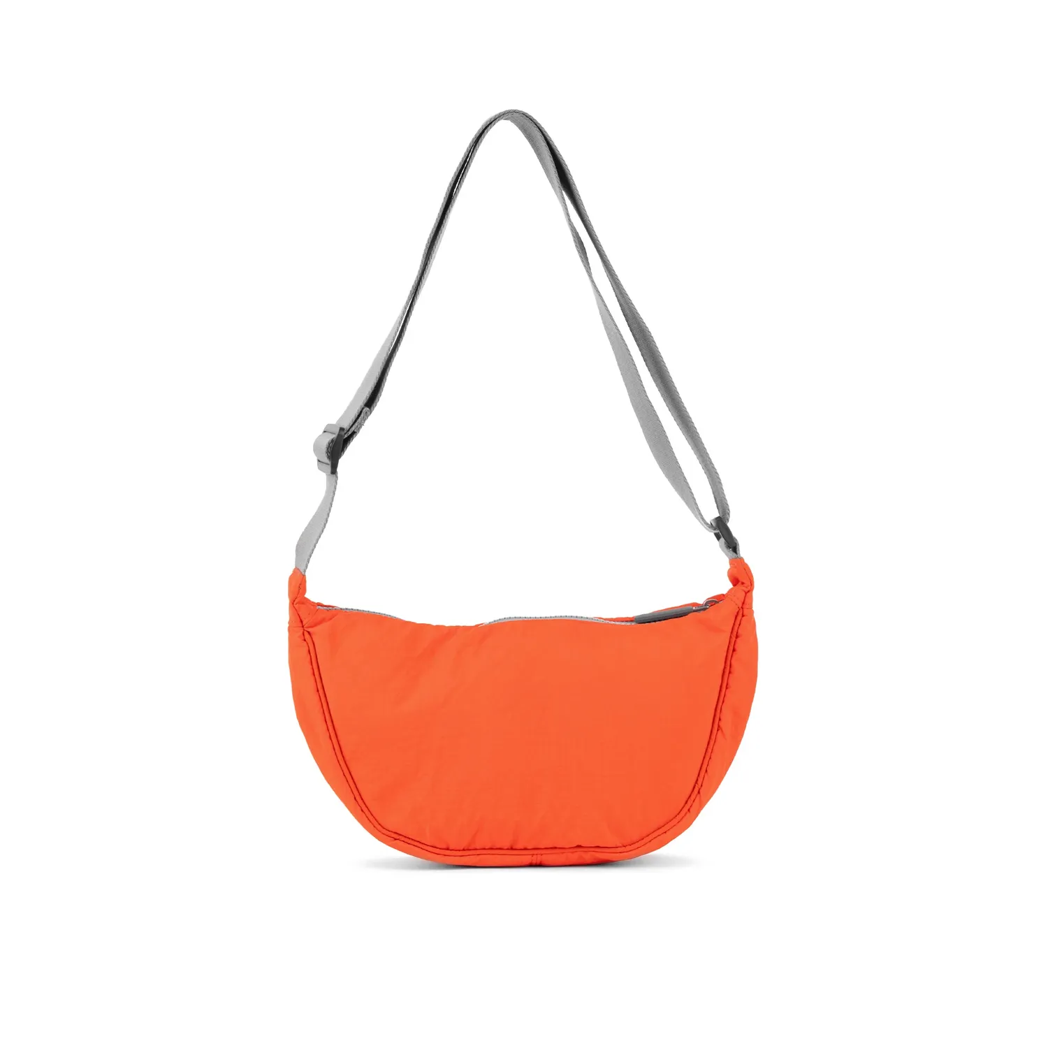 Roka London Farringdon Half Moon skuldertaske Small tangerine