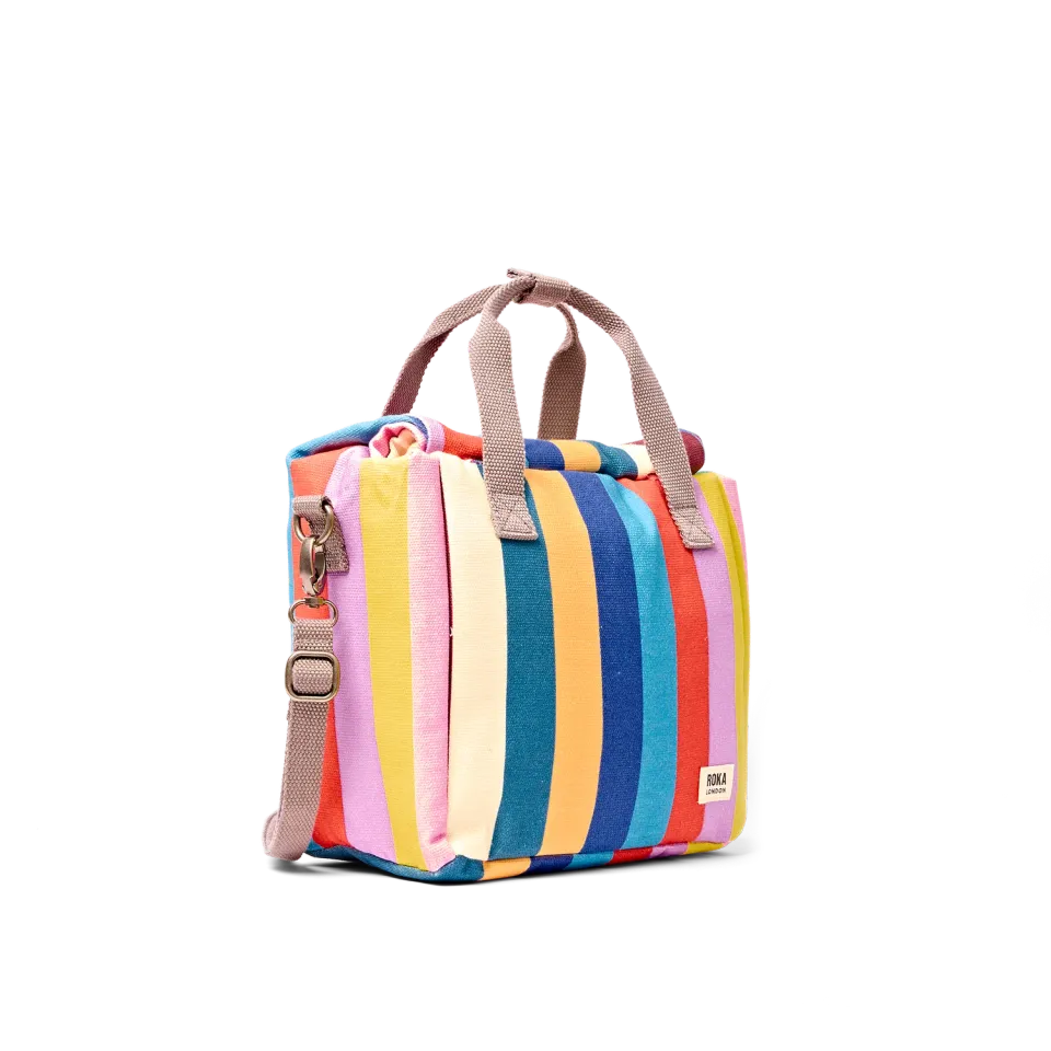 Roka London Hampstead madpakketaske Wide Stripe Multi isoleret 7,3 liter
