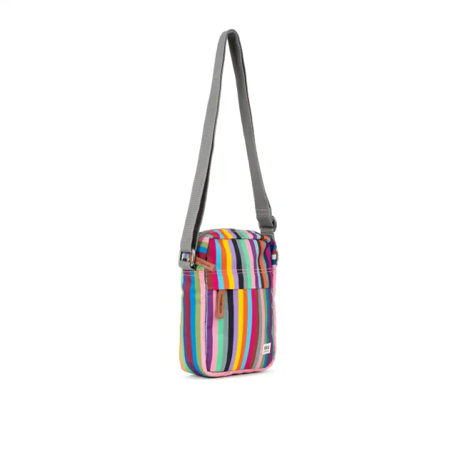 Roka London Bond crossbody taske multi stripe small