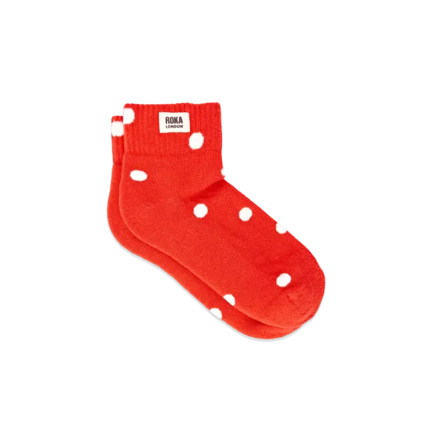 Roka London Wembley ankelsokker Spicy Orange Dot dame