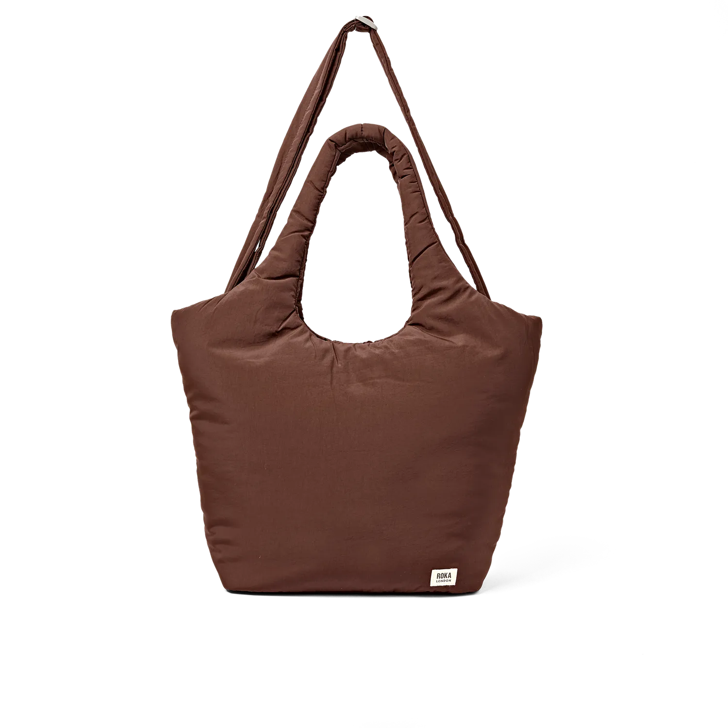 Roka London Oxford skuldertaske Chocolate medium 24,3 liter laptoprum