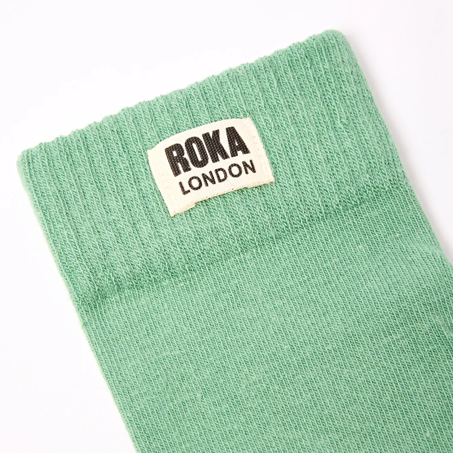 Roka London Wimbledon crew sokker Matcha økologisk bomuld