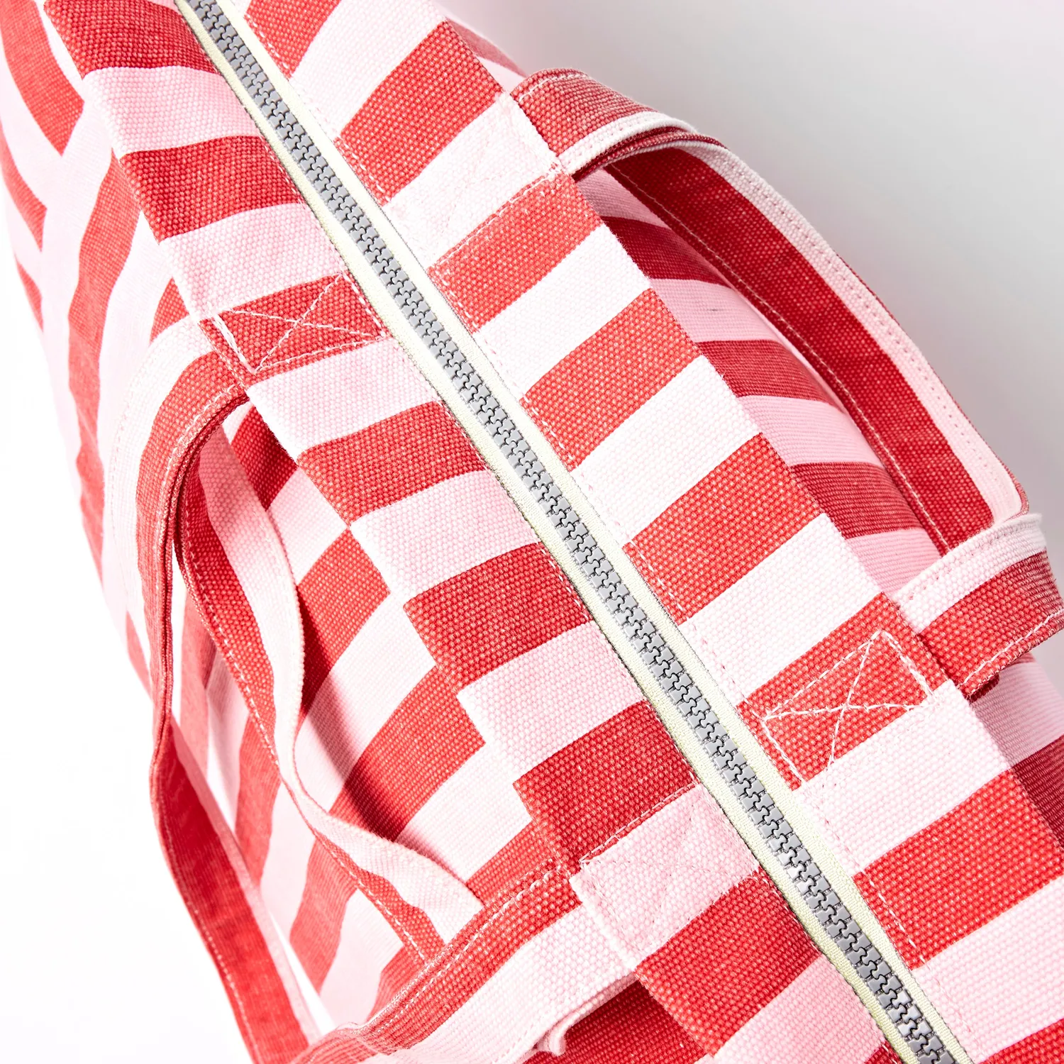 Roka London Marylebone tote bag Strawberry Stripe Large 43 liter