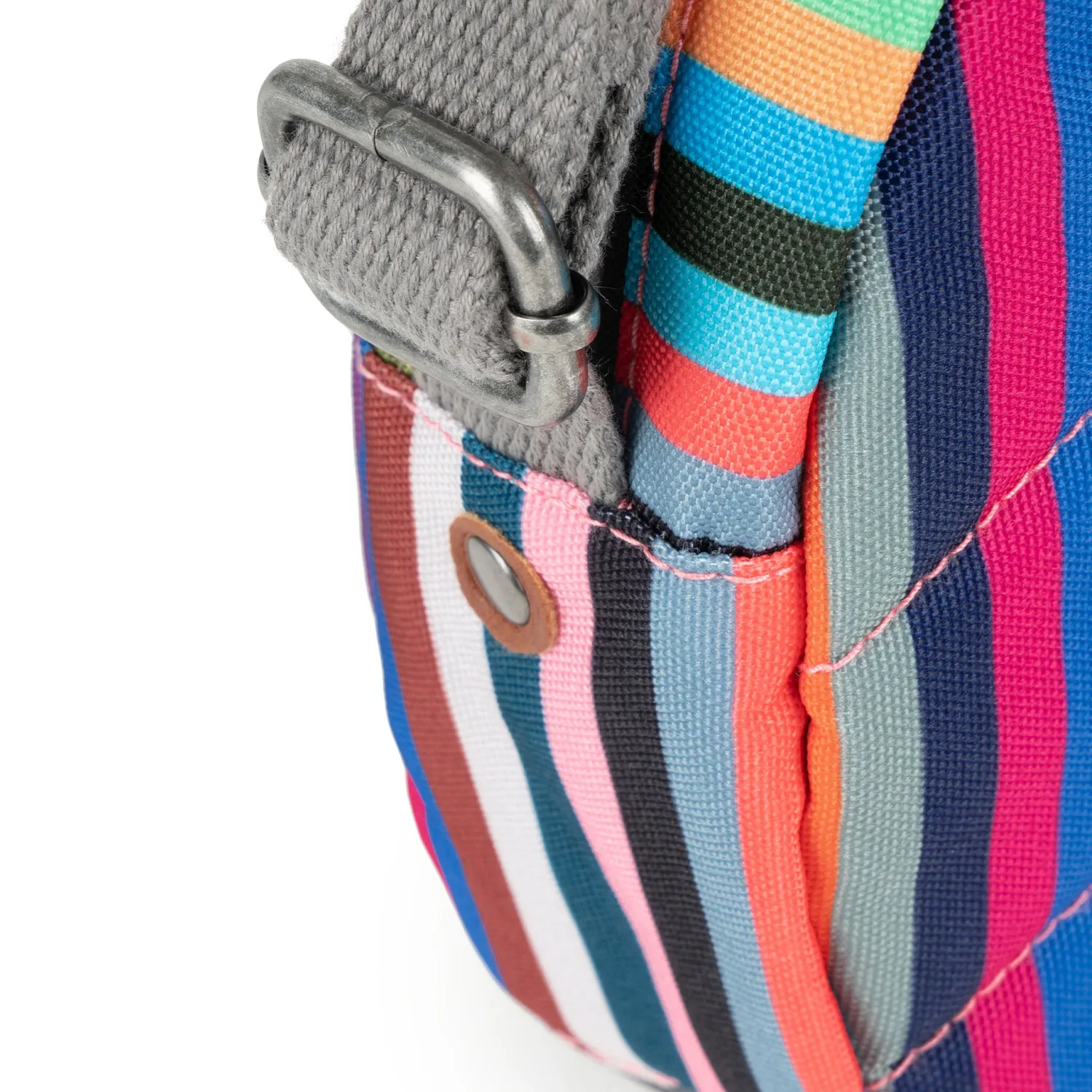 Roka London Paddington crossbody taske small multi stripe rund