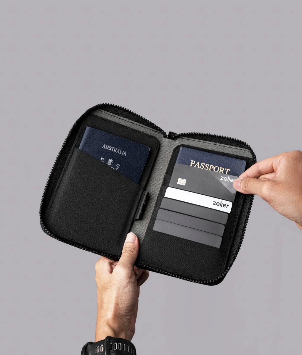 Alpaka Zip Passport Wallet pung sort pas