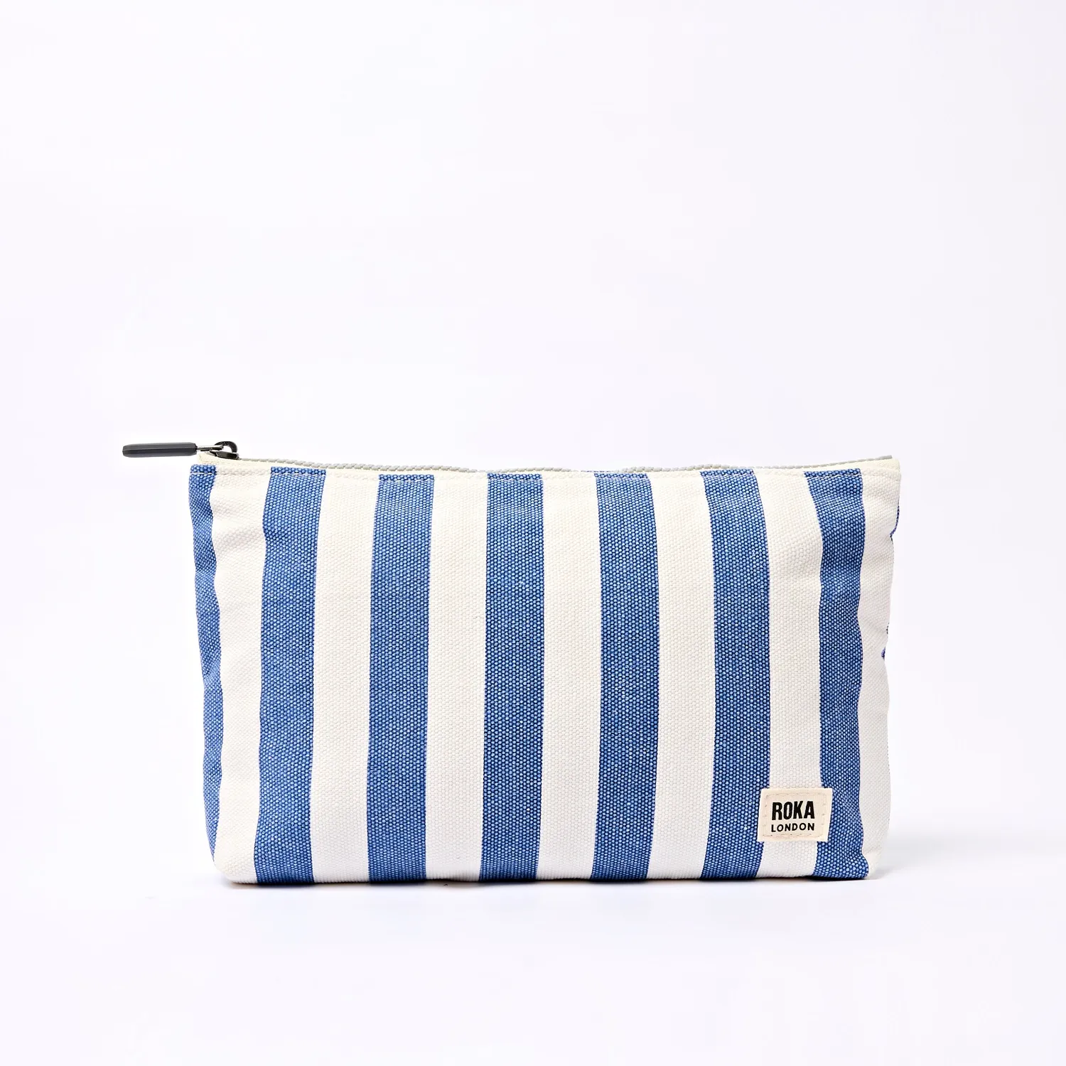 Roka London Maida Vale pouch Denim Stripe Small