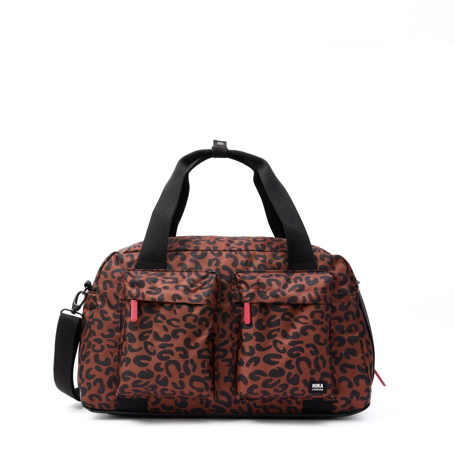 Roka Gatwick Carry-On duffeltaske Medium rød leopard