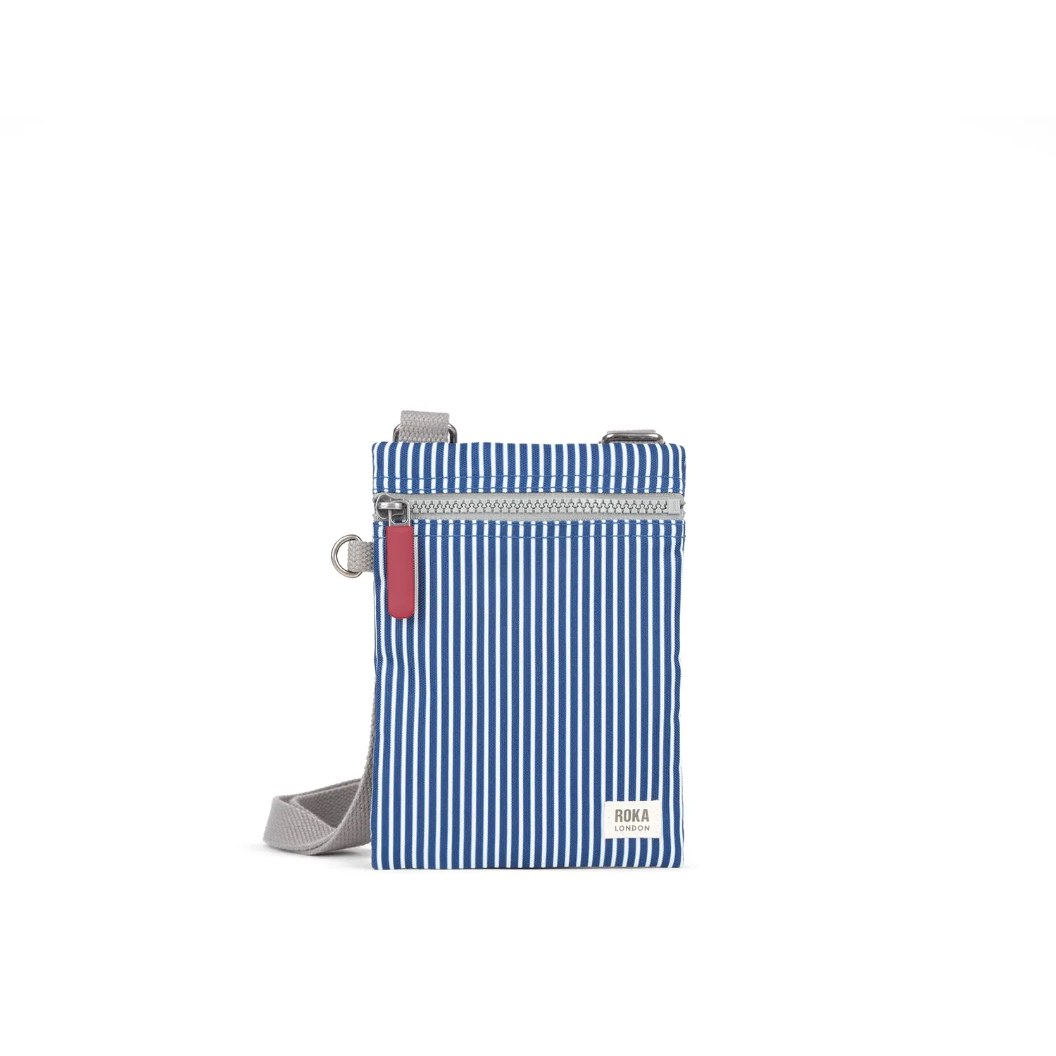 Roka London Chelsea Pocket Sling skuldertaske Blue Hickory XS let