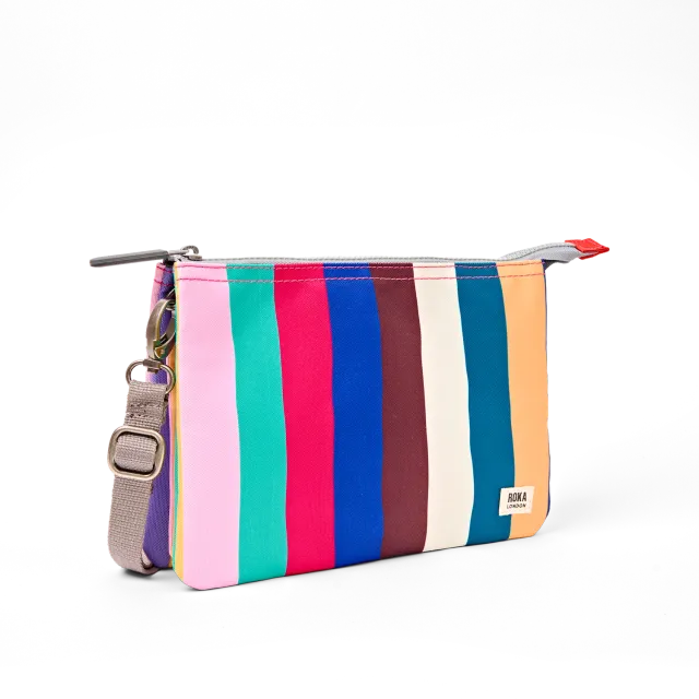 Roka London Carnaby crossbody taske XL Multi Stripe pungtaske