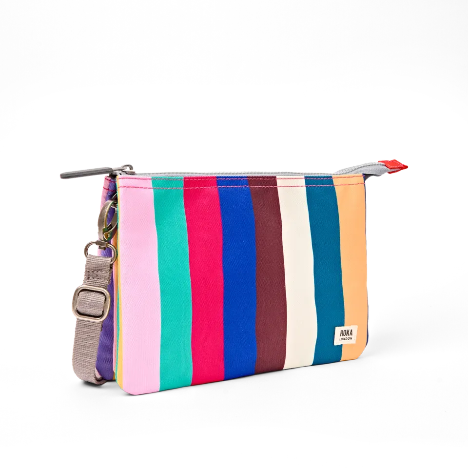 Roka London Carnaby crossbody taske XL Multi Stripe pungtaske