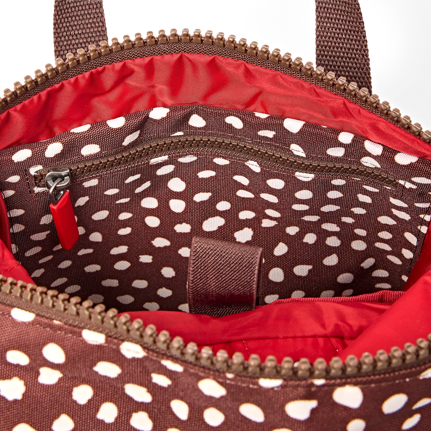 Roka London Canfield rygsæk brown dot roll top 16,4 liter