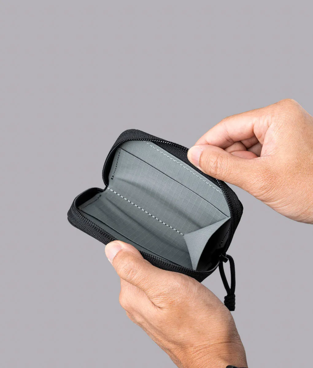Alpaka Zip Coin Wallet pung sort lynlås