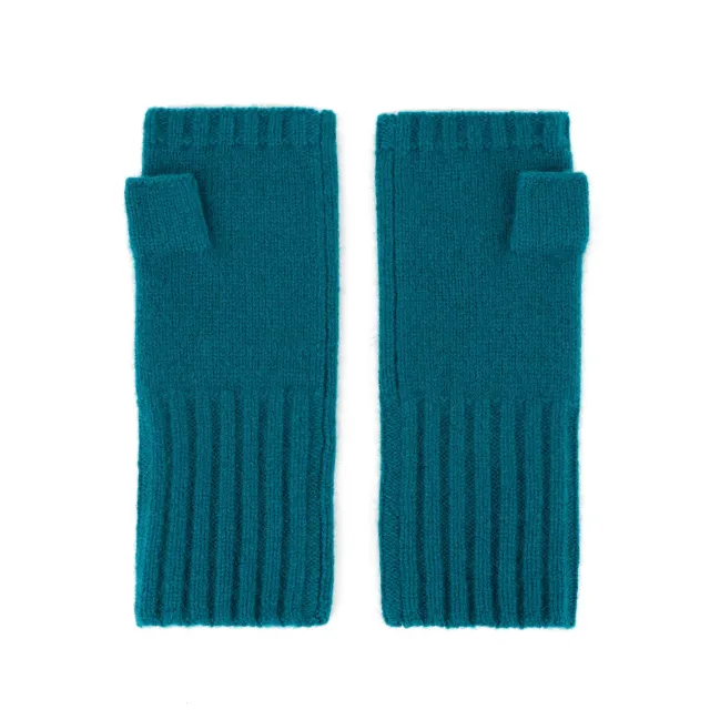 Roka London Metropolitan fingerløse handsker teal cashmere