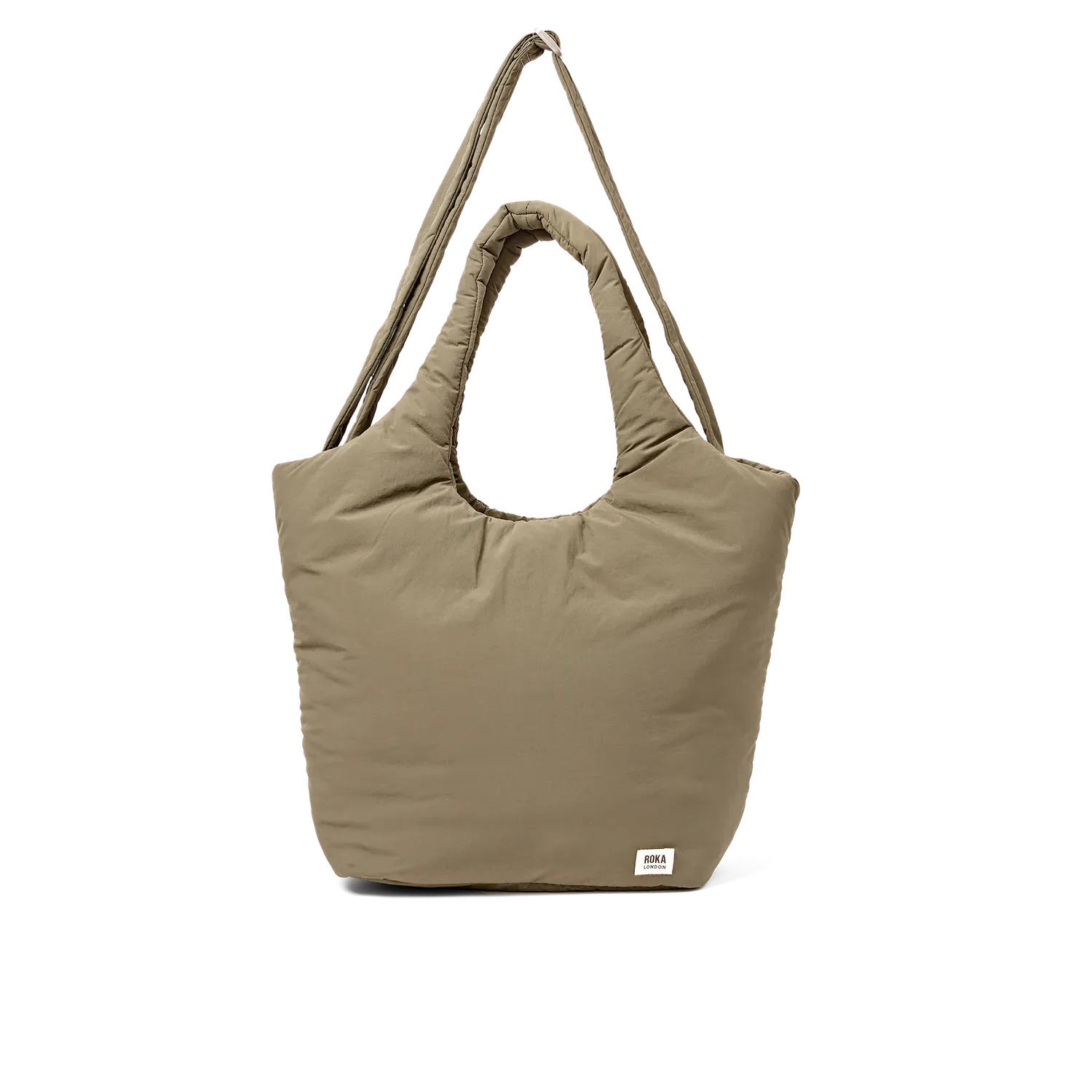 Roka London Oxford skuldertaske Medium Basil laptoprum
