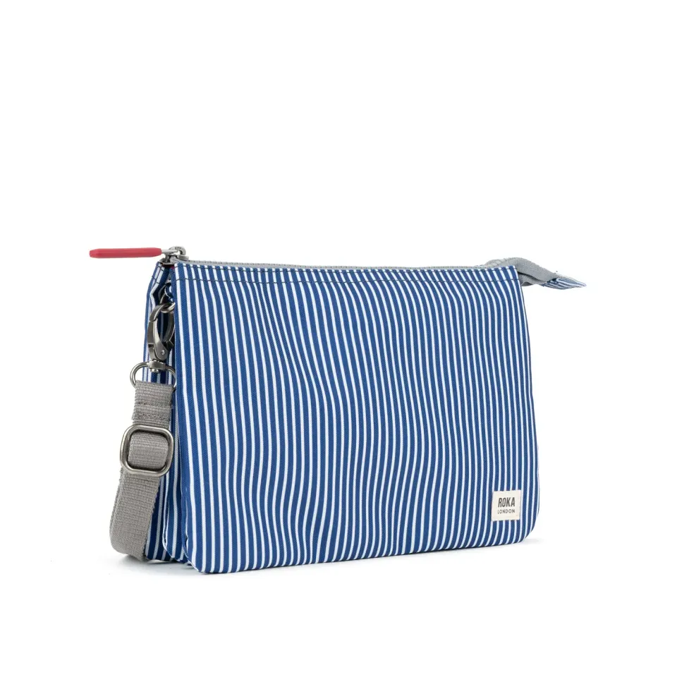 Roka London Carnaby XL crossbody taske Extra Large blå vegansk