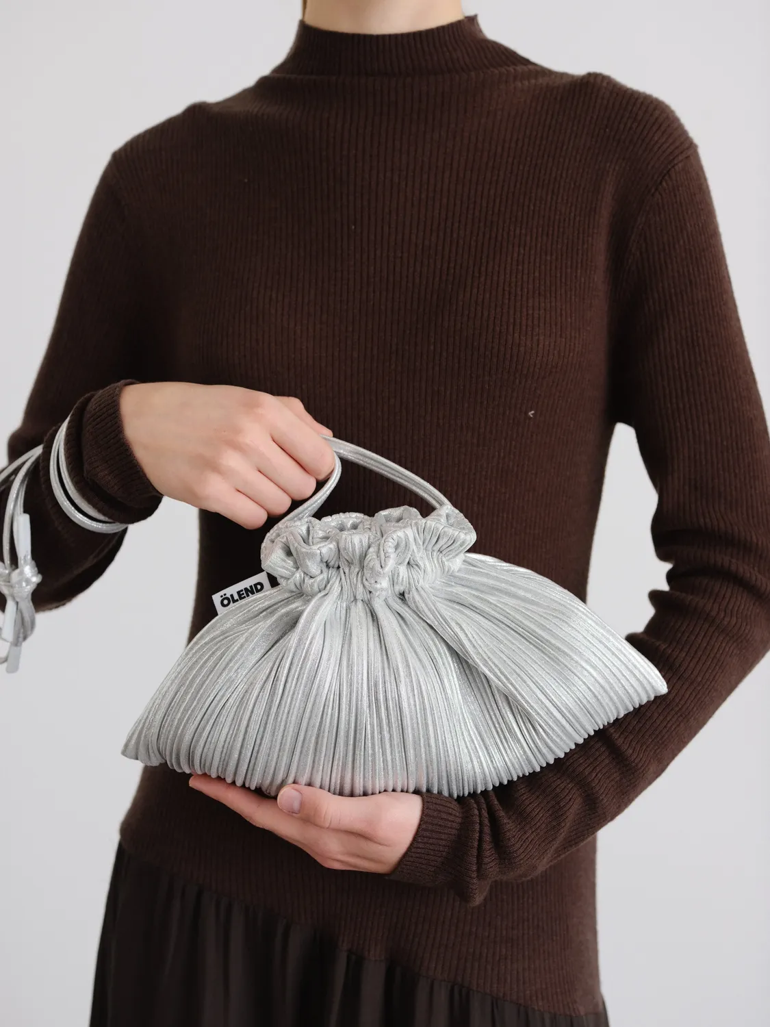 Ölend Shell Bag skuldertaske sølv festtaske