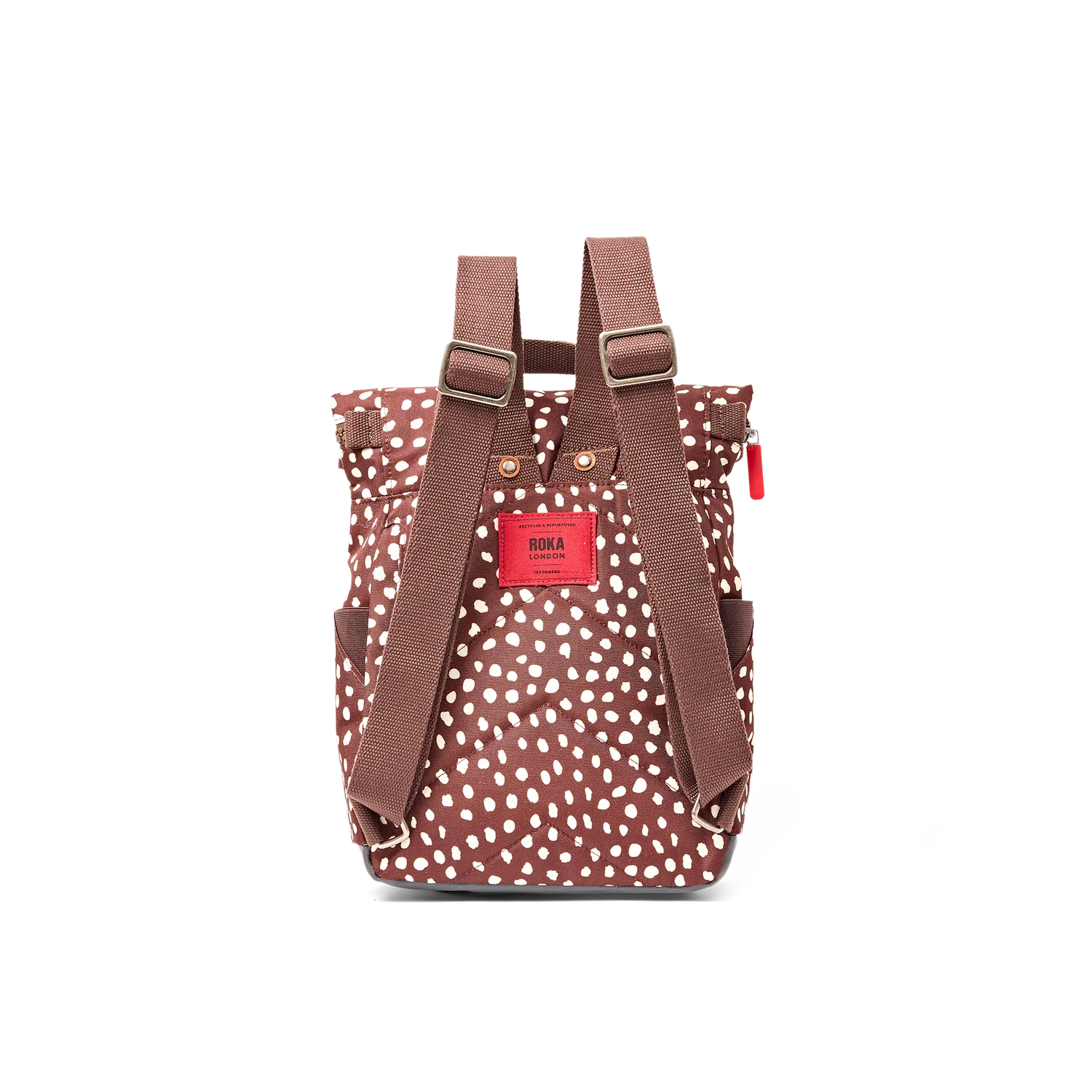 Roka London Canfield rygsæk brown dot roll top 16,4 liter
