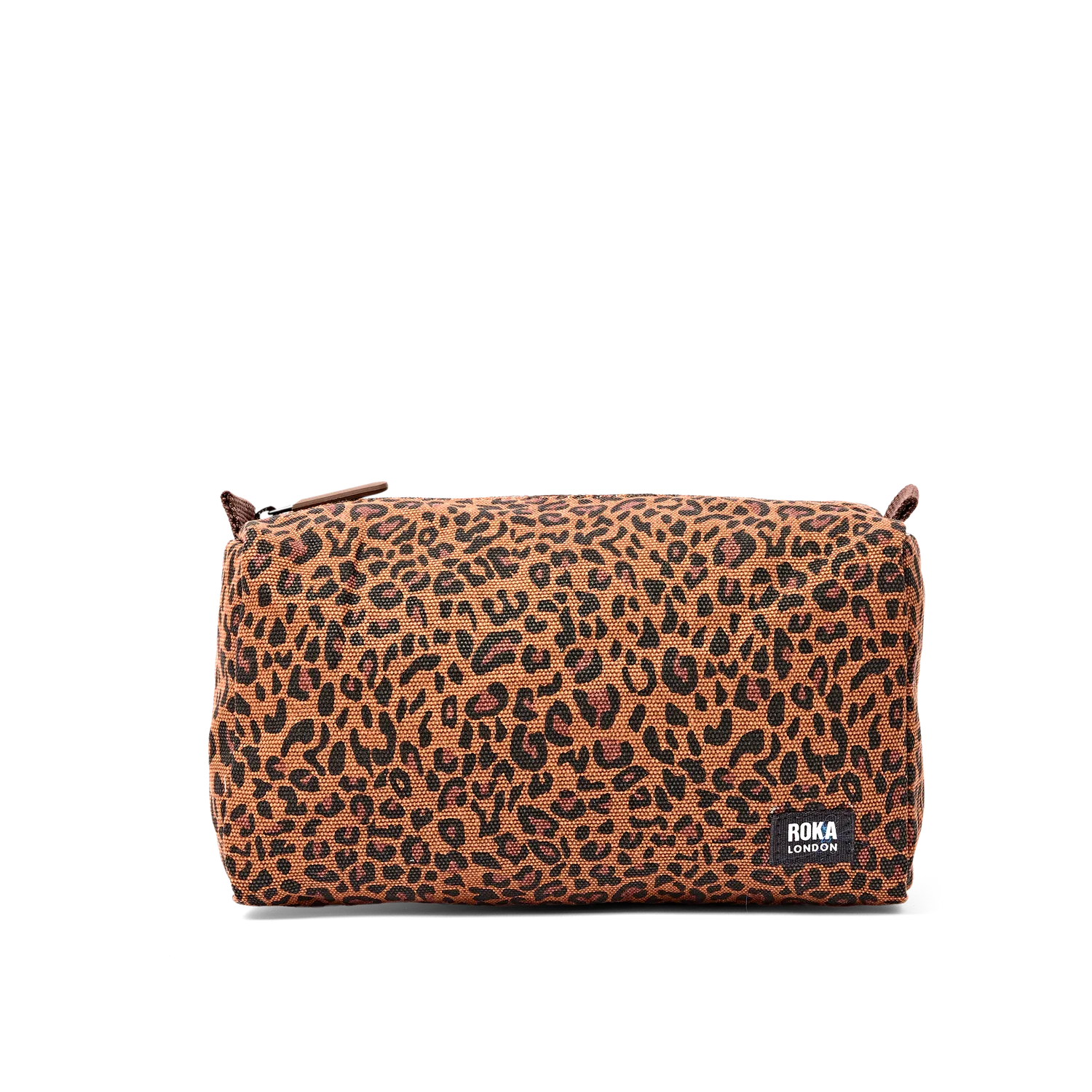 Roka London Maygrove toilettaske Leopard Mini Small canvas