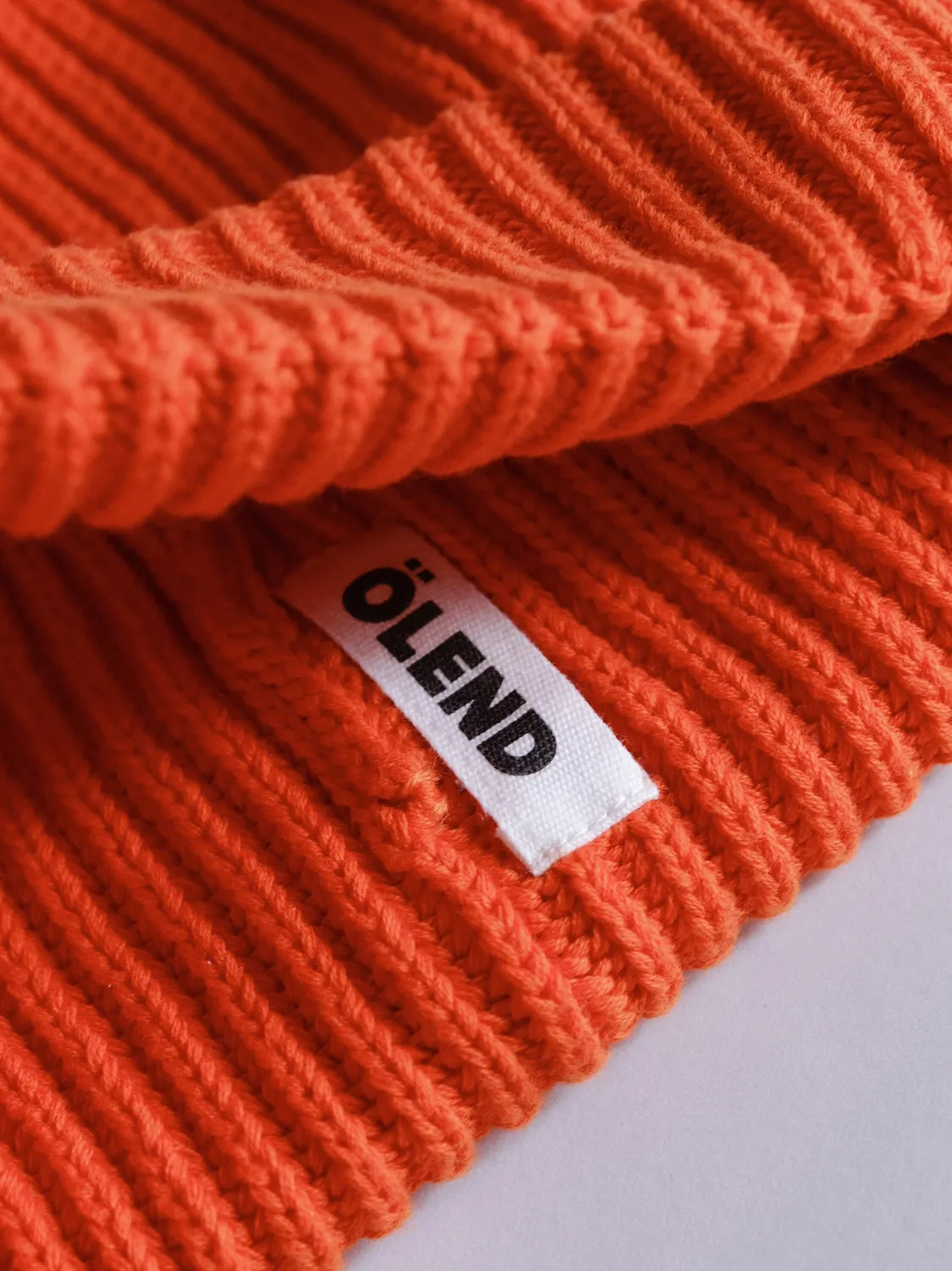Ölend Beanie hue coral økologisk bomuld