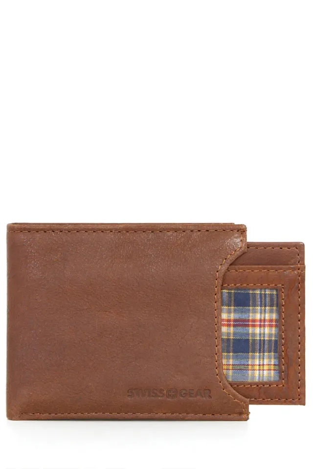 Swissgear Brig bifold pung lysebrun læder kortetui