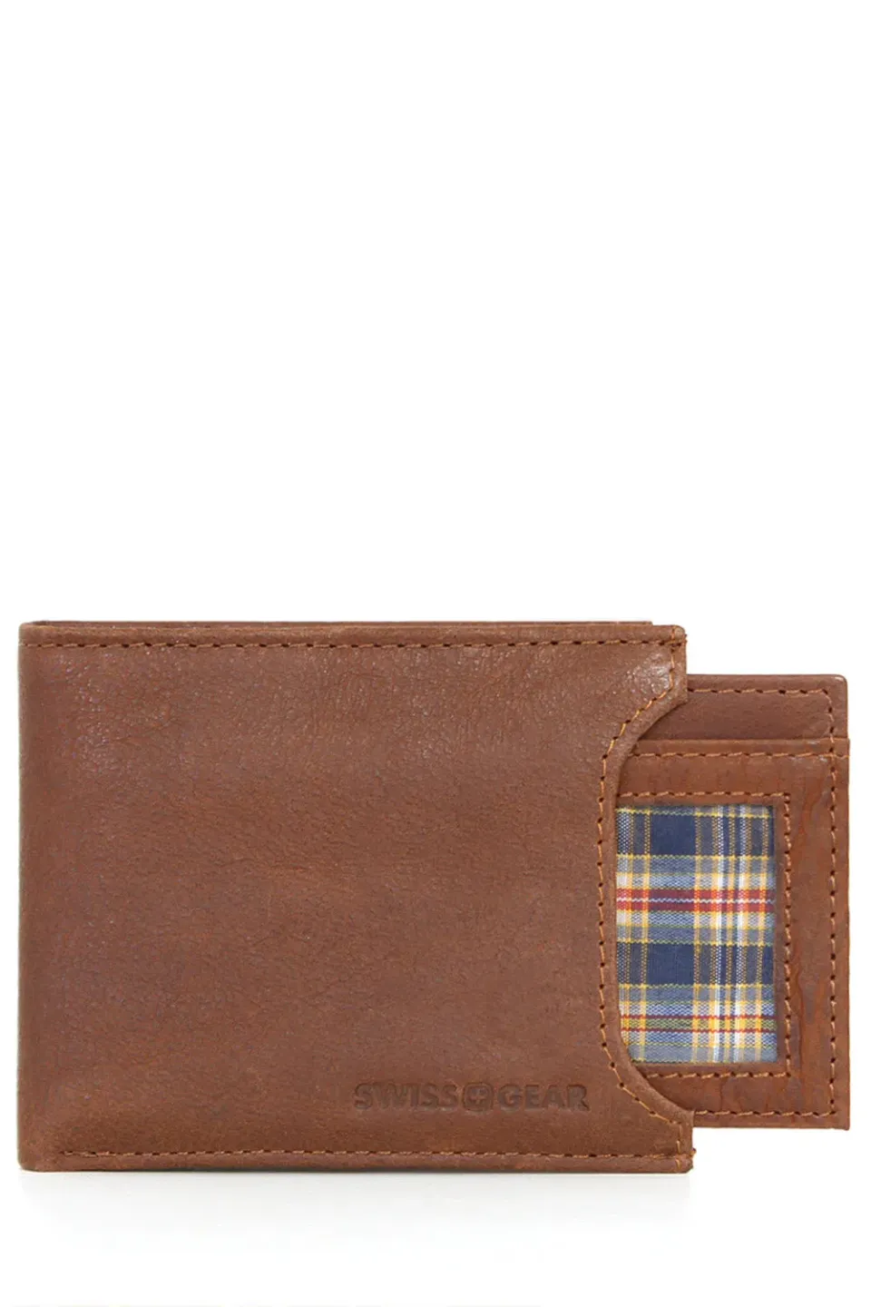 Swissgear Brig bifold pung lysebrun læder kortetui