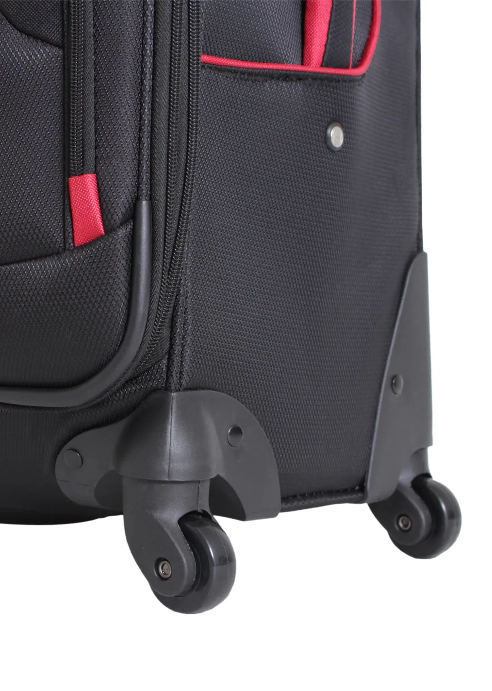 Swissgear 7317 Large checked spinner kuffert sort/rød