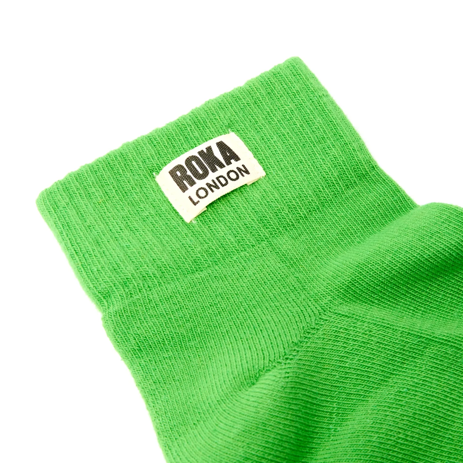 Roka London Wembley ankelstrømper Lime 36-42 økologisk bomuld