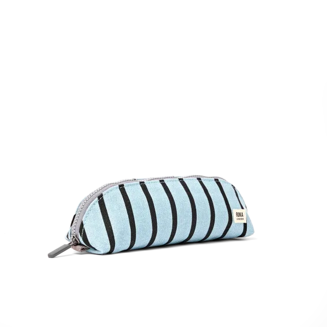 Roka London Tate pouch Blue Stripe Small bomuld